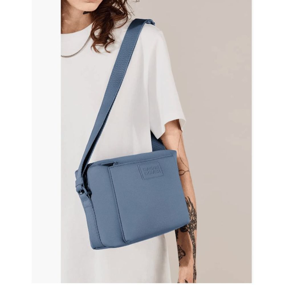 NWT Dagne Dover Micah Neoprene Crossbody Bag in Ash Blue LIMITED EDITION - Picture 2 of 8